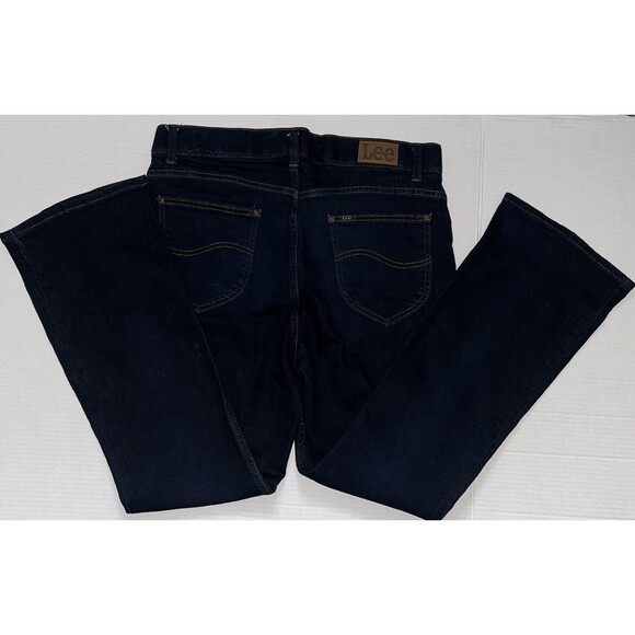 Lee High Rise Slim Fit Boot Cut Women’s 14P Dark  Wash Denim Jeans - Picture 7 of 10